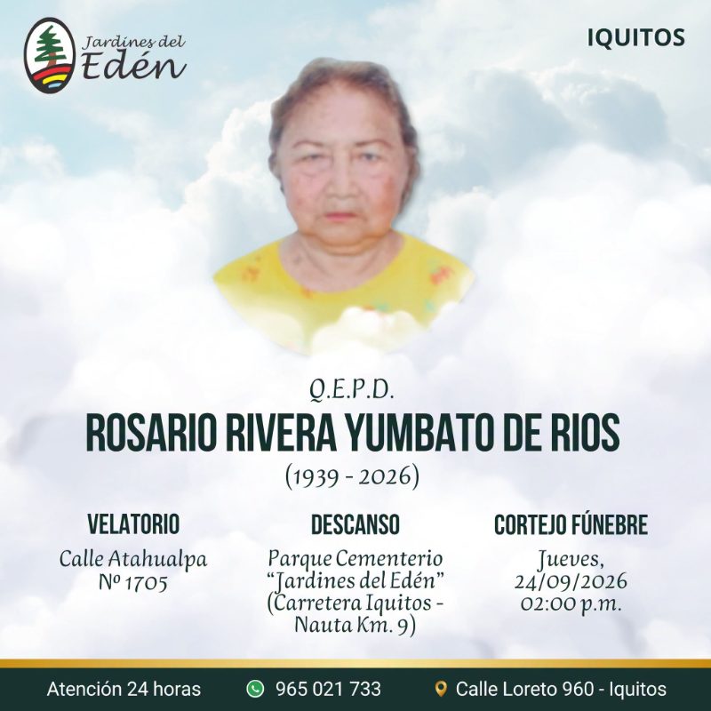 Rosario Rivera Yumbato De Rios