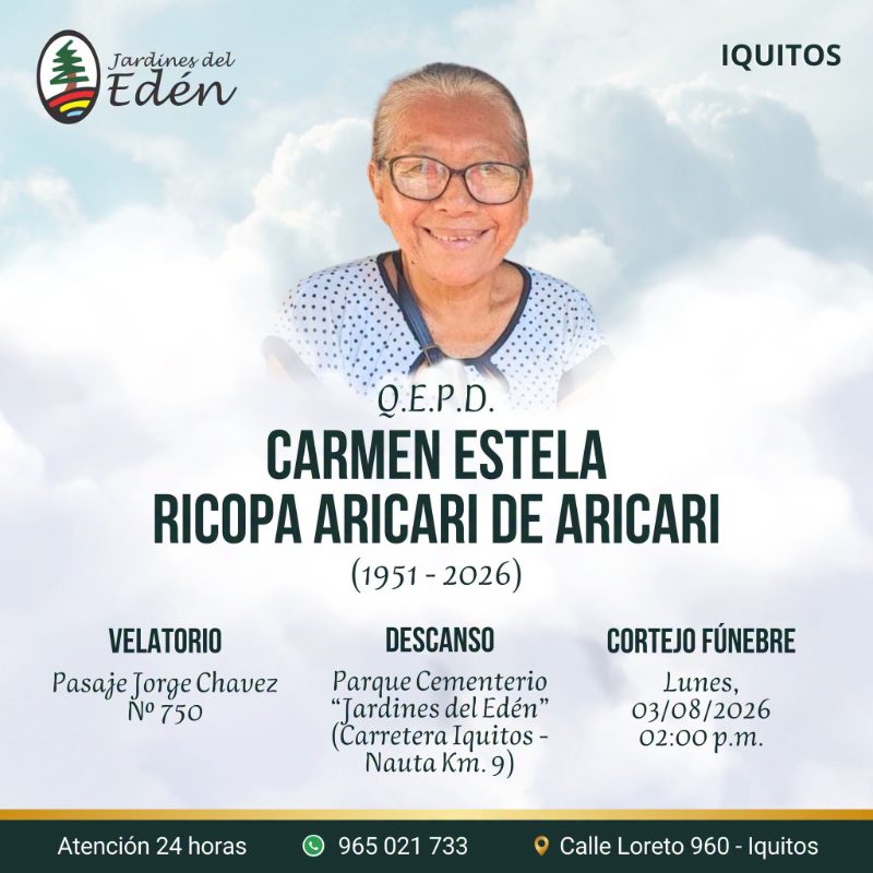 Carmen Estela Ricopa Aricari De Aricari