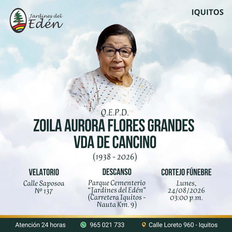 Zoila Aurora Flores Grandes VDA De Cancino